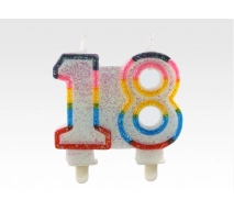 Dúhová sviečka 18